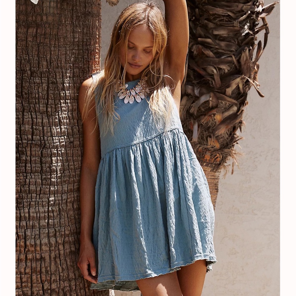 Free People I'm Still obsessed mini dress in Blue | M